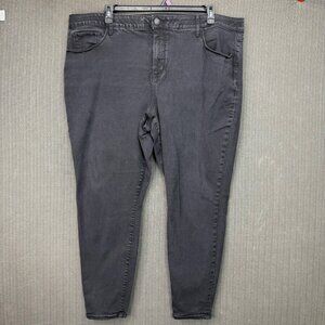 Ava & Viv Women Plus-Size Gray Stretch Skinny Jeans 24W Comfort Fit Cotton Blend